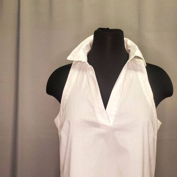 SPENSE White Button Down Sleveless Cotton Dress - Picture 6 of 6